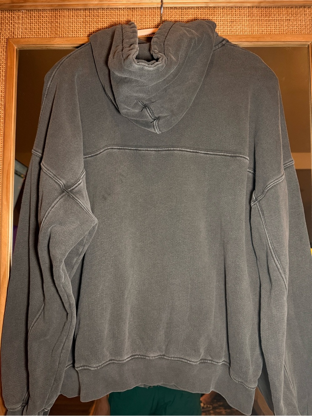 Joah Brown EUC Oversized Zip Hoodie in Vintage Washed Black